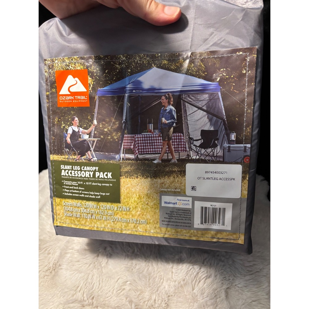 Ozark Trail Slant Leg Canopy Accessory Pack Screen Walls and Shade Wall W2121